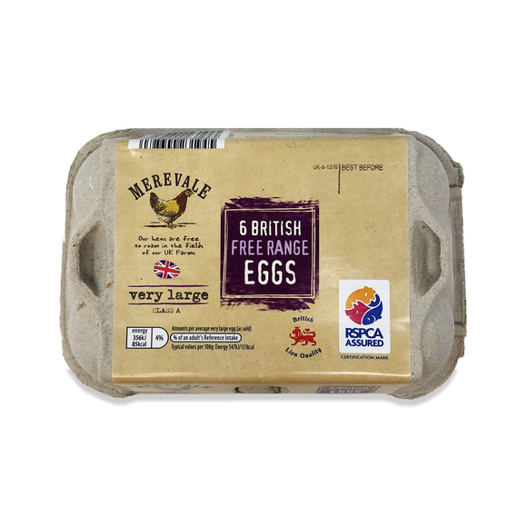 Merevale British Free Range Eggs 6 Pack