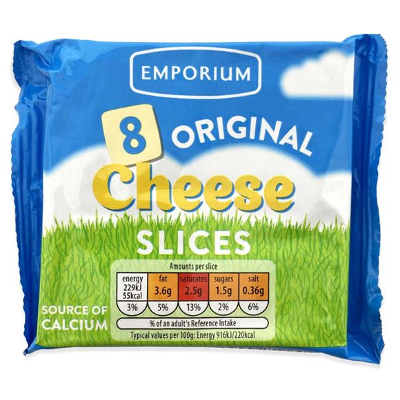 Emporium Original Cheese Slices 200g/8 Pack