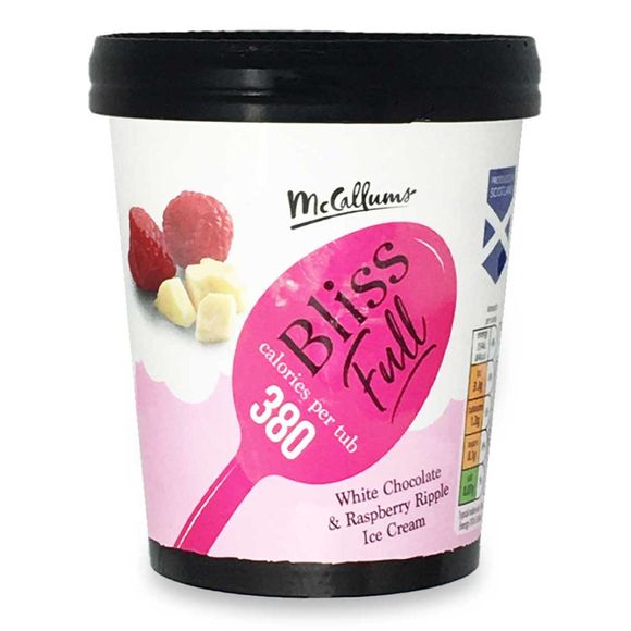 McCallums White Chocolate & Raspberry Ice Cream 450ml