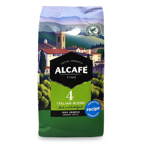 Alcafé Italian Blend Ground Coffee Strength 4 227g