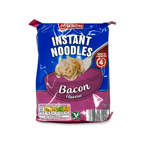 Make In Minutes Instant Noodles - Bacon Flavour 100g