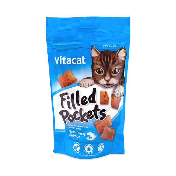 Vitacat Filled Pockets Salmon 65g