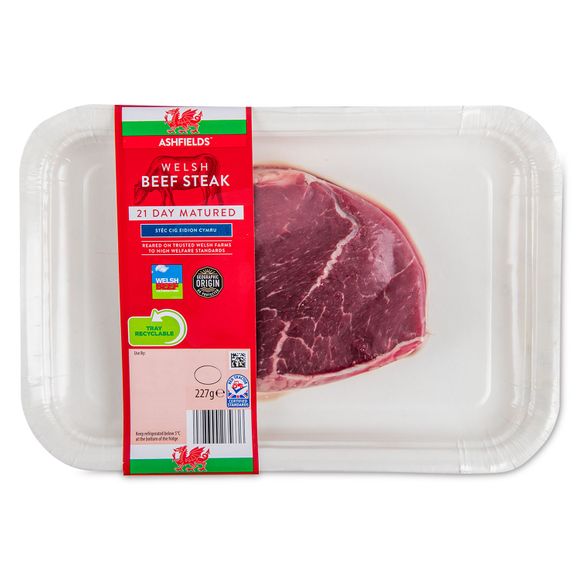 Everyday Essentials 21 Day Matured Welsh Beef Steak 227g