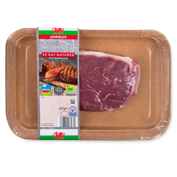 Ashfields 30 Day Matured Welsh Sirloin Steak 277g