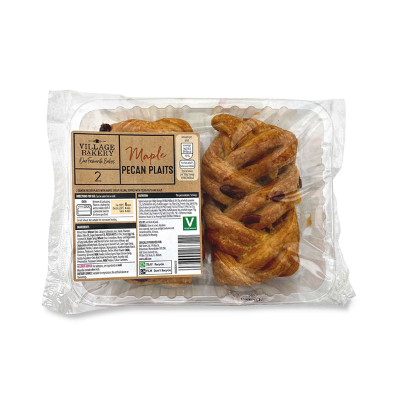 Village Bakery 2 Maple Pecan Plaits 170g