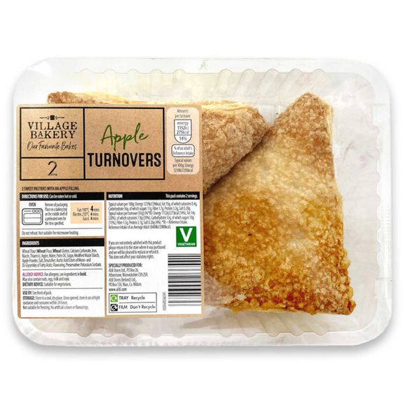 Village Bakery 2 Apple Turnovers 195g