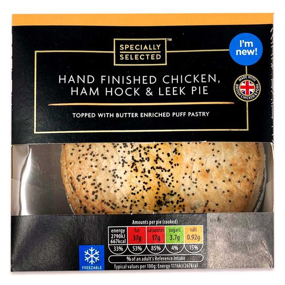 Specially Selected Hand Finished Chicken, Ham Hock & Leek Pie 250g