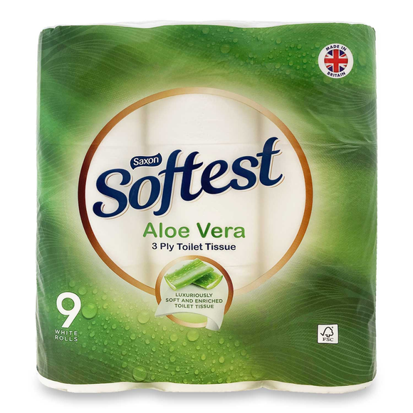 Saxon Coconut Oil 3 Ply Toilet Tissue 9 Pack