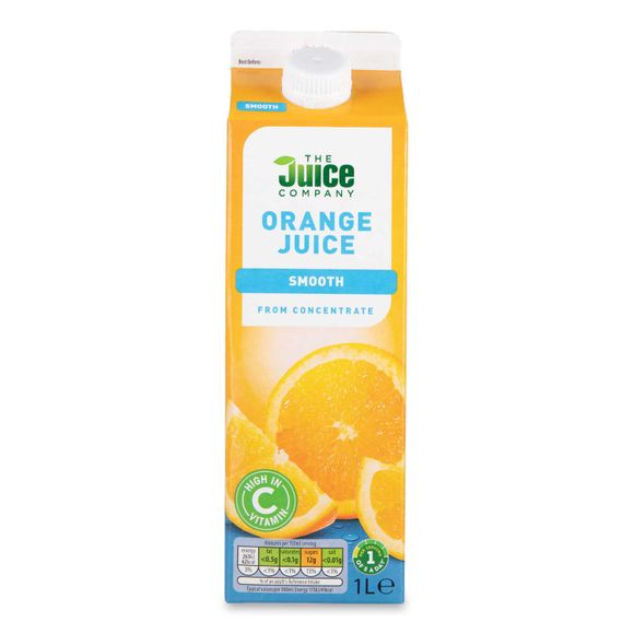 The Juice Company Smooth Orange Juice From Concentrate 1l