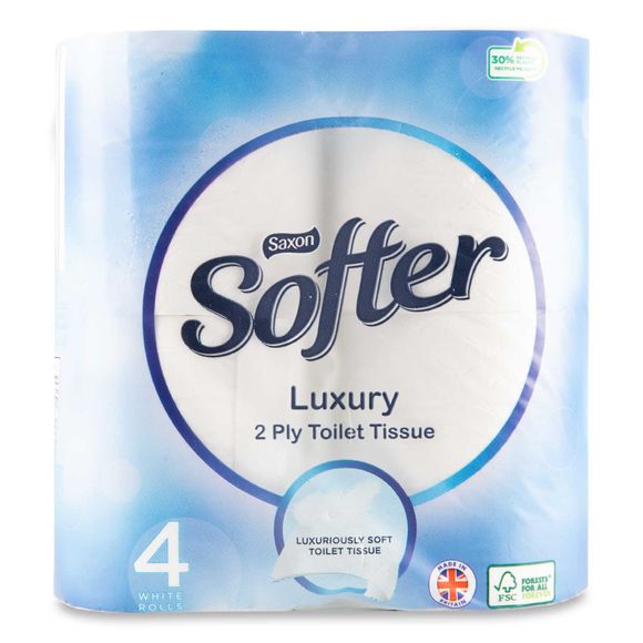 Saxon Soft Luxury 2 Ply Toilet Tissue 4 Pack