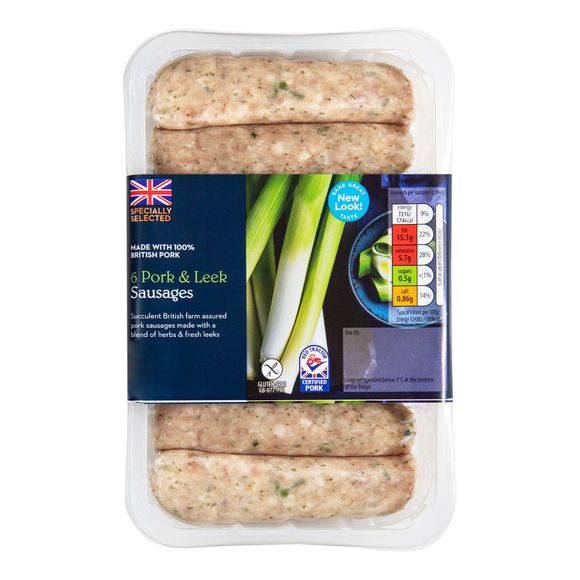 Specially Selected British Pork & Leek Sausages 6 Pack