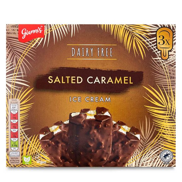 Gianni's Dairy Free Salted Caramel Ice Creams 3x90ml