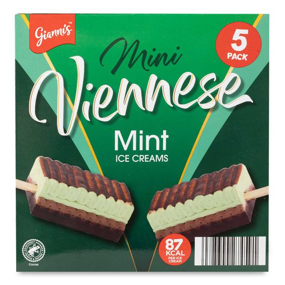 Gianni's Mini Viennese Mint Ice Creams 5x57ml