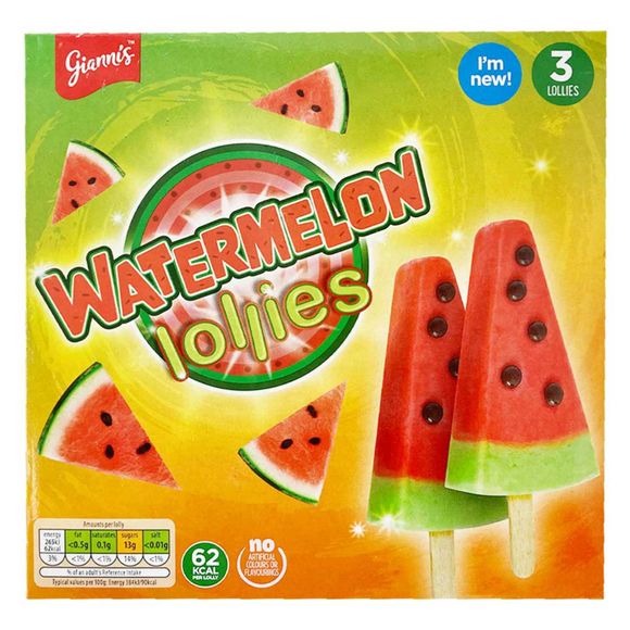 Gianni's Watermelon Lollies 3x73ml