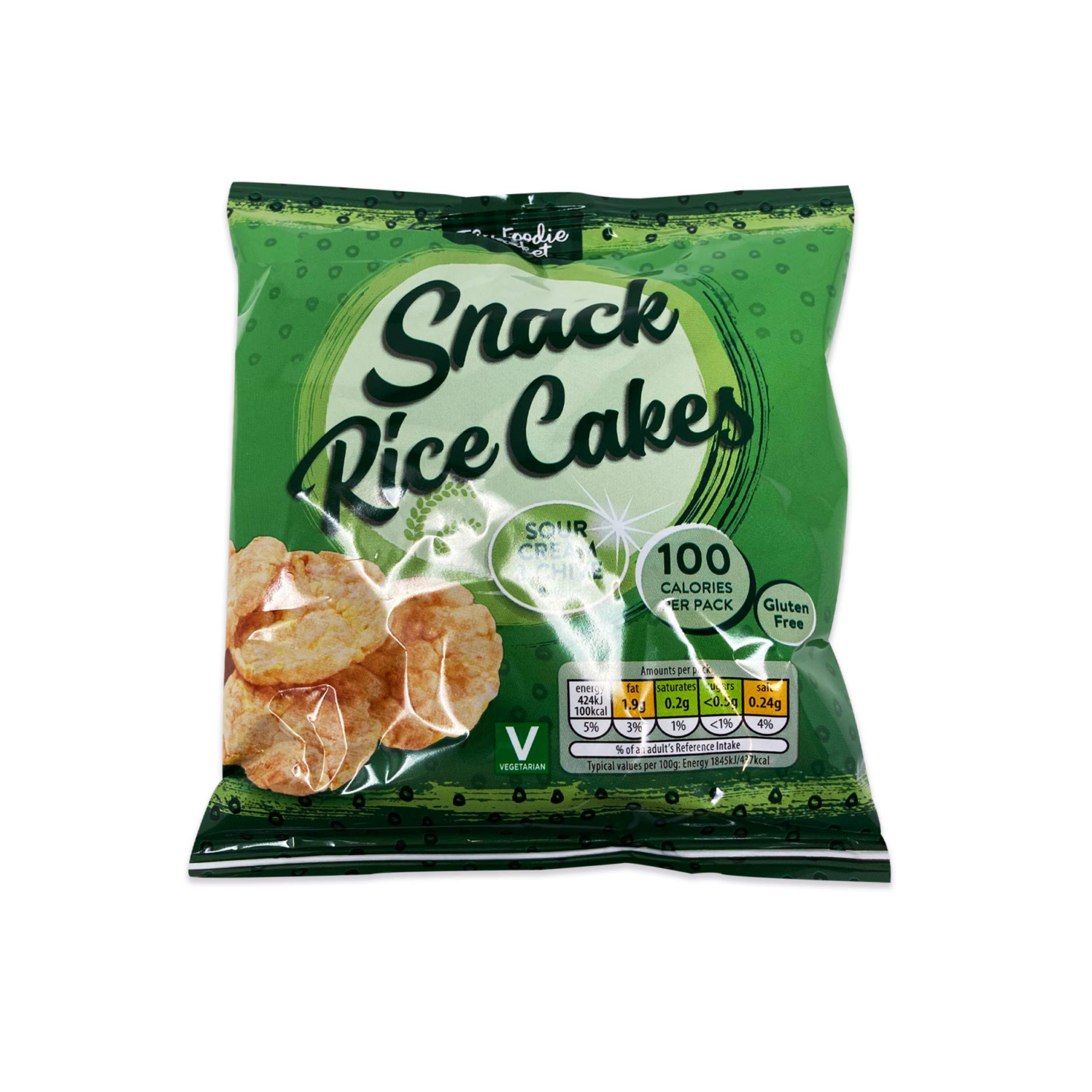 The Foodie Market Sour Cream & Chive Rice And Corn Cakes 23g