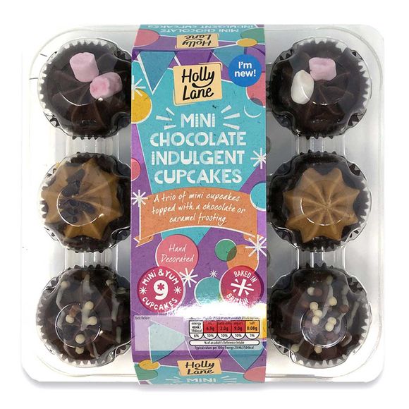 Holly Lane Mini Chocolate Indulgence Cupcakes 9 Pack
