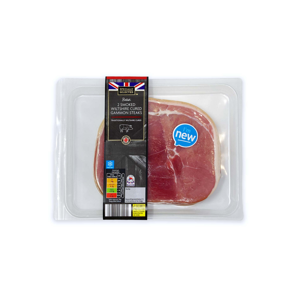 Specially Selected 2 British Smoked Wiltshire Cured Gammon Steaks 400g