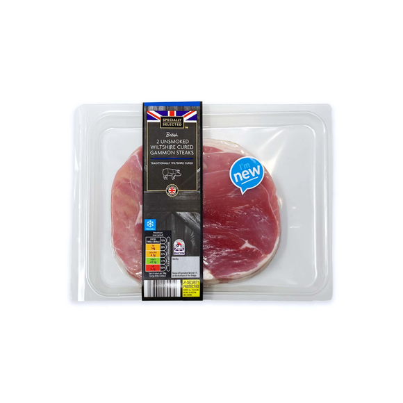 Specially Selected 2 Unsmoked Wiltshire Cured Gammon Steaks 400g