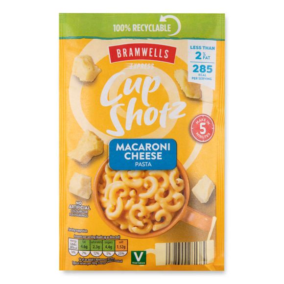 Bramwells Express Cup Shotz Macaroni Cheese Pasta 68g