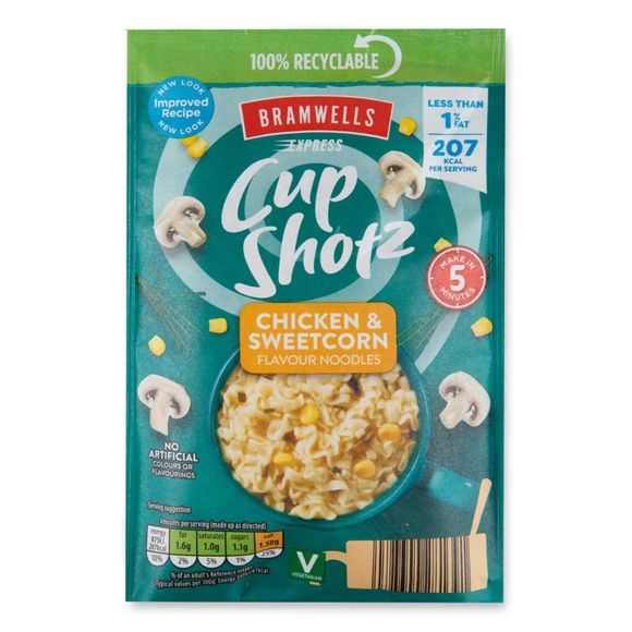 Bramwells Express Cup Shotz Chicken & Sweetcorn Flavour Noodles 54g