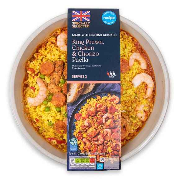 Specially Selected King Prawn, Chicken & Chorizo Paella 800g