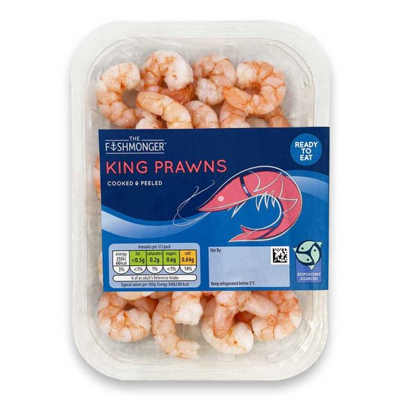 The Fishmonger Cooked & Peeled King Prawns 150g