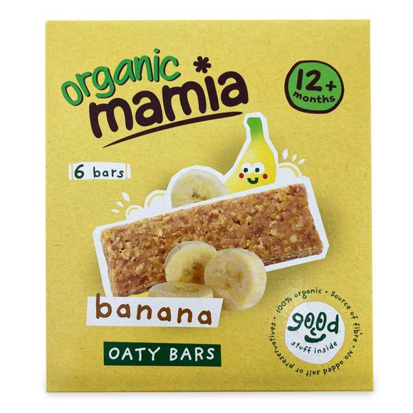 Mamia Organic Banana Soft Oaty Bars 6x25g