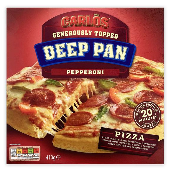 Carlos Generously Topped Deep Pan Pepperoni 400g