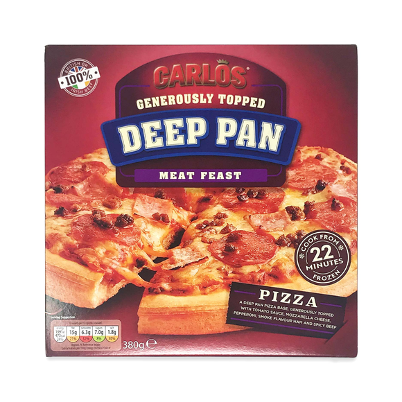 Carlos Generously Topped Deep Pan Meat Feast Pizza 387g