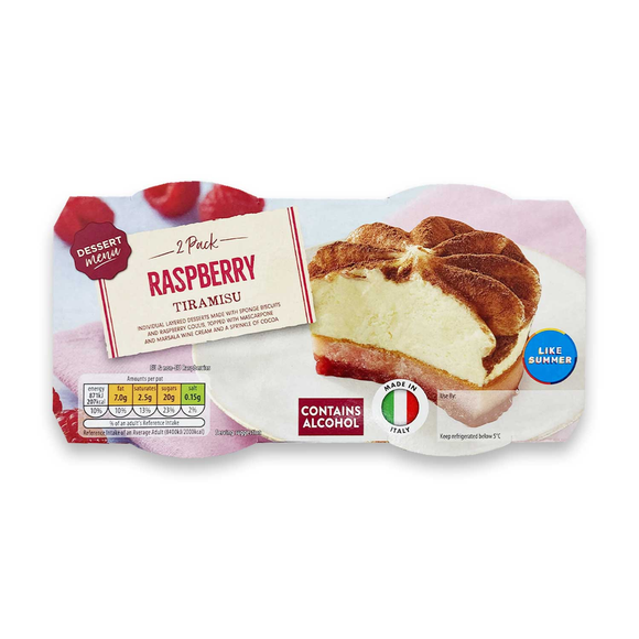 Dessert Menu 2 Raspberry Tiramisu 200g (2x100g )