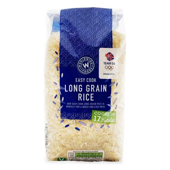 Worldwide Foods Easy Cook Long Grain Rice 1kg