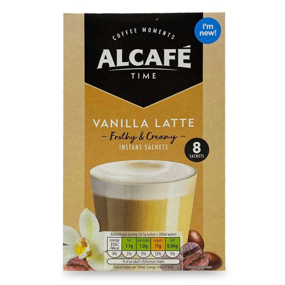 Alcafé Vanilla Latte 8x18.5g