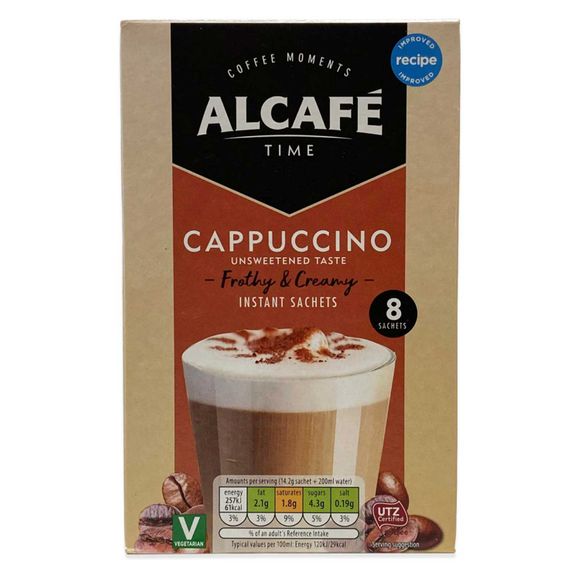 Alcafé Instant Cappuccino Coffee 8x14.2g