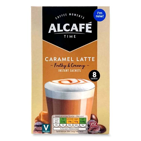 Alcafé Instant Caramel Latte 8x17g