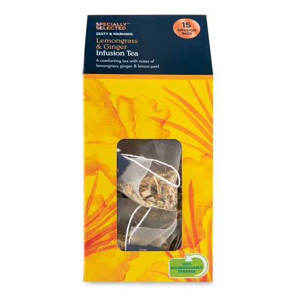 Specially Selected Uplifting Lemongrass & Ginger Infusion Bags 30g/15 Pack