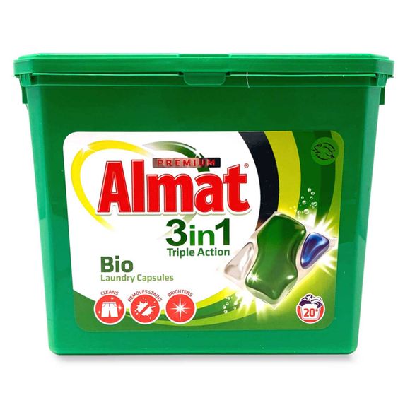 Almat 3 In 1 Triple Action Bio Laundry Capsules 20 Pack