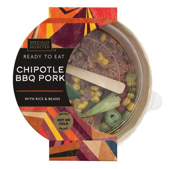 Specially Selected Chipotle BBQ Pork With Rice & Beans 270g