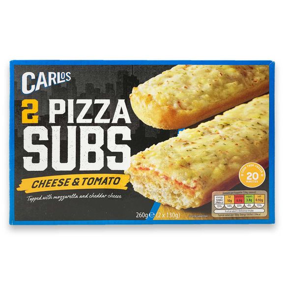 Carlos Cheese & Tomato Pizza Subs 2x130g