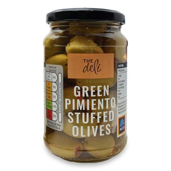 The Deli Green Pimiento Stuffed Olives 350g (200g Drained)