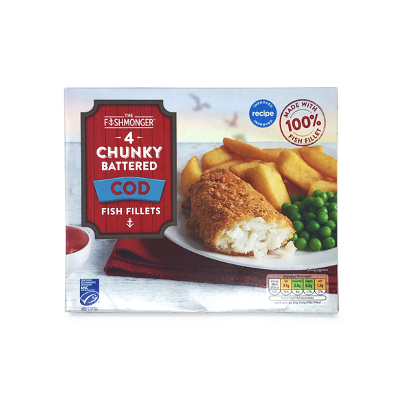 The Fishmonger 4 Battered Chunky Cod 500g