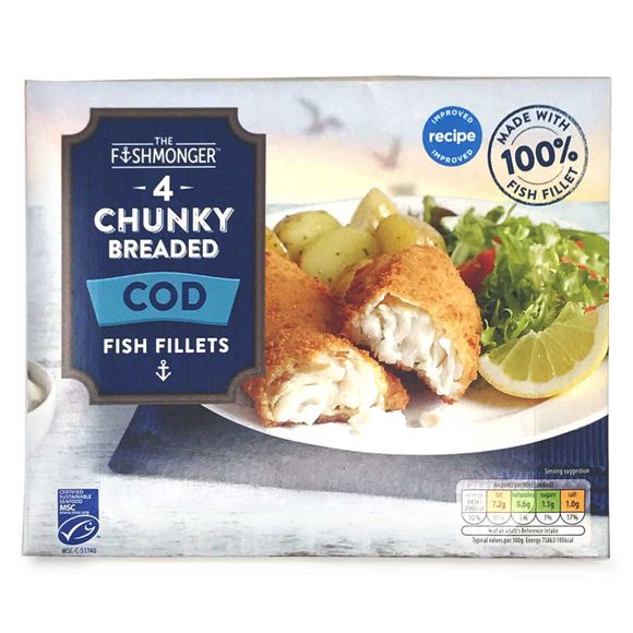 The Fishmonger 4 Breaded Chunky Cod 500g