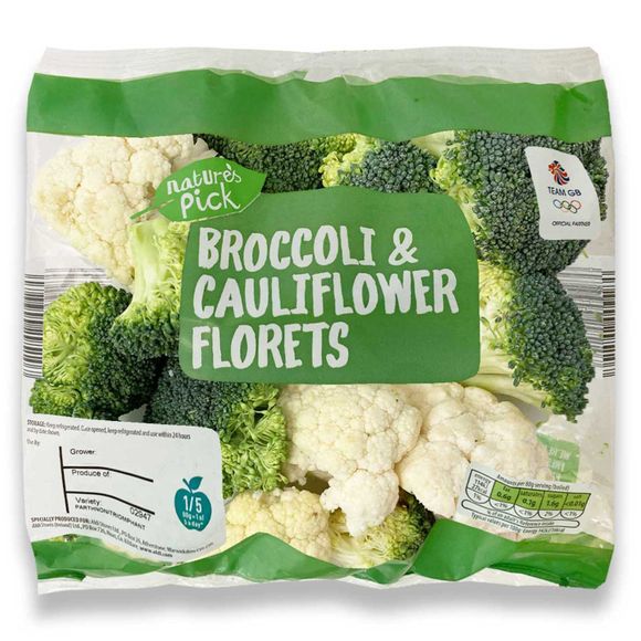 Nature's Pick British Cauliflower & Broccoli Florets 400g