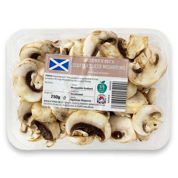 Nature's Pick Scottish Sliced Mushrooms 250g