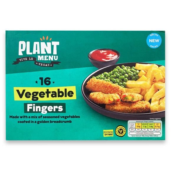 Plant Menu Vegetable Fingers 453g/16 Pack