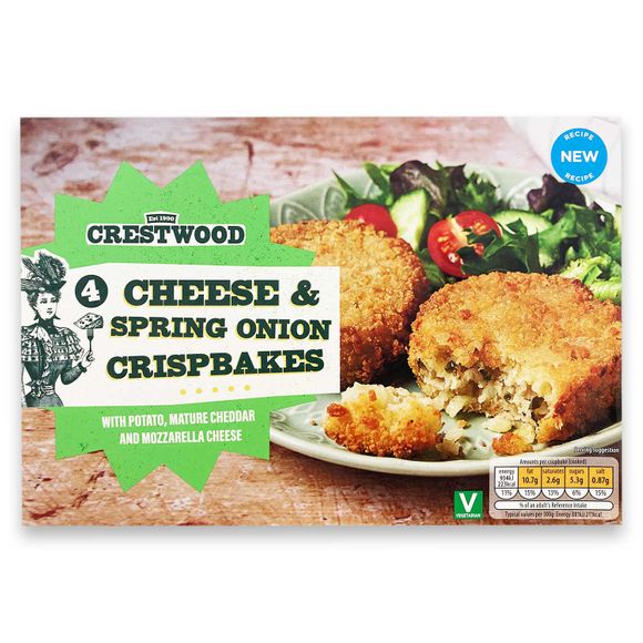 Veggie Menu Cheese & Spring Onion Crispbakes 454g/4 Pack