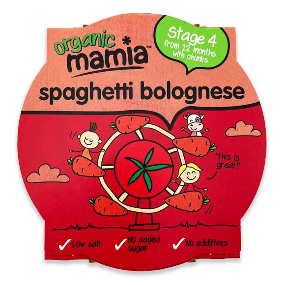 Mamia Organic Stage 4 Spaghetti Bolognese Tray Meal 230g