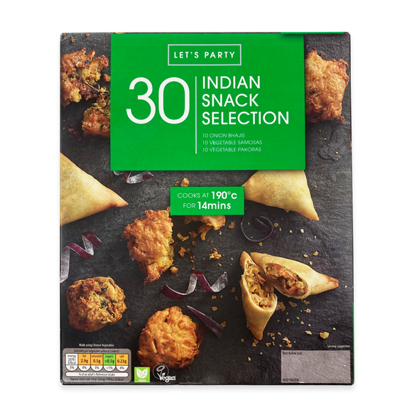 Let's Party 30 Piece Indian Snack Selection 600g