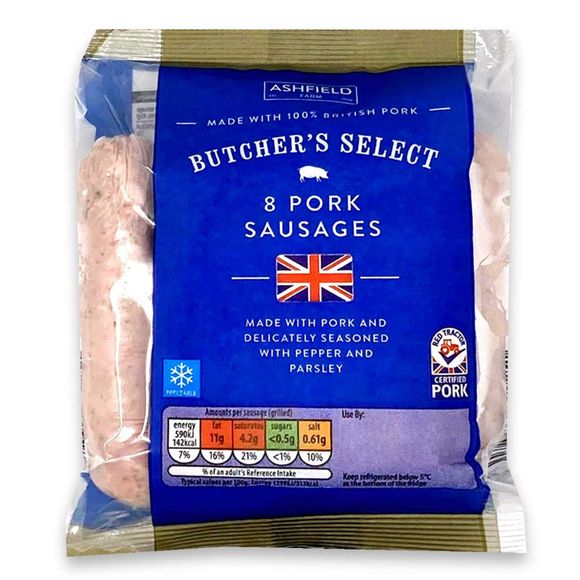 Butcher's Select British Pork Sausages 454g/8 Pack