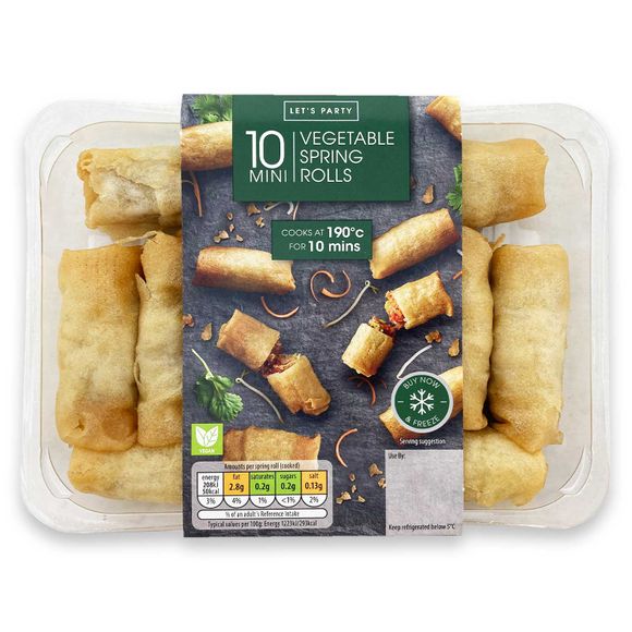 Let's Party 10 Mini Vegetable Spring Rolls 200g