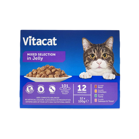 Vitacat Mixed Selection In Jelly 12 Pack